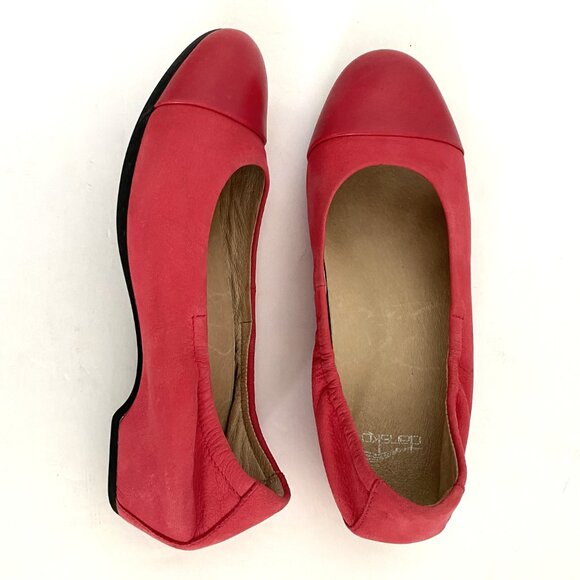 Dansko Red Flat Shoes - Picture 9 of 12